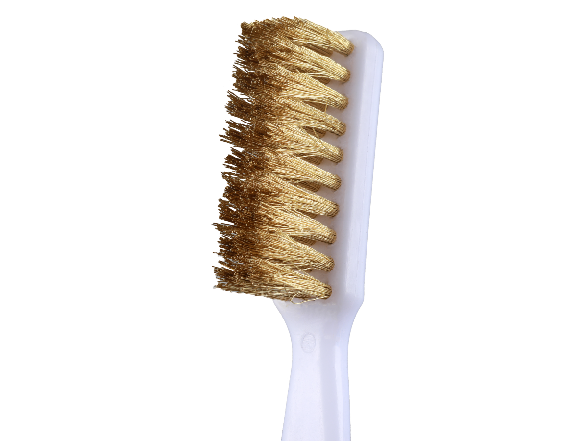 Coin Cleaning Brush. - Fibre Glass & Brass Bristles + spares